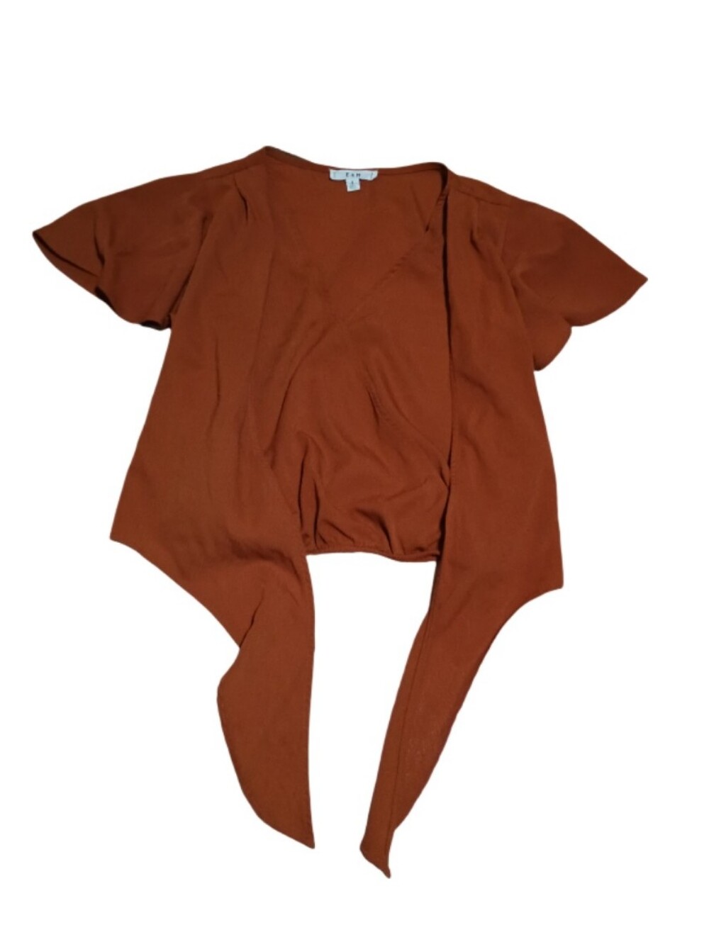 E & M Rust Brown Knit Top